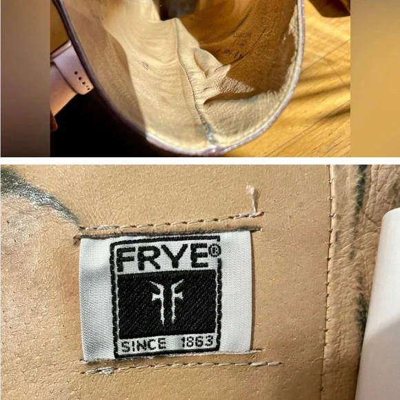 Frye Melissa Riding Boots | women’s size 9B | distressed brown - Picture 7 of 8